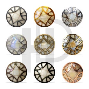 Mother of Pearl & Brass Opulence Handle | Eastern Inspired champagne and Ivory Cabinet Knob | Cabinet Drawer Knob | Brass Door Knob,