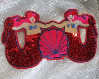 Mermaids Shell Patch Fabric Sequin Embroidery