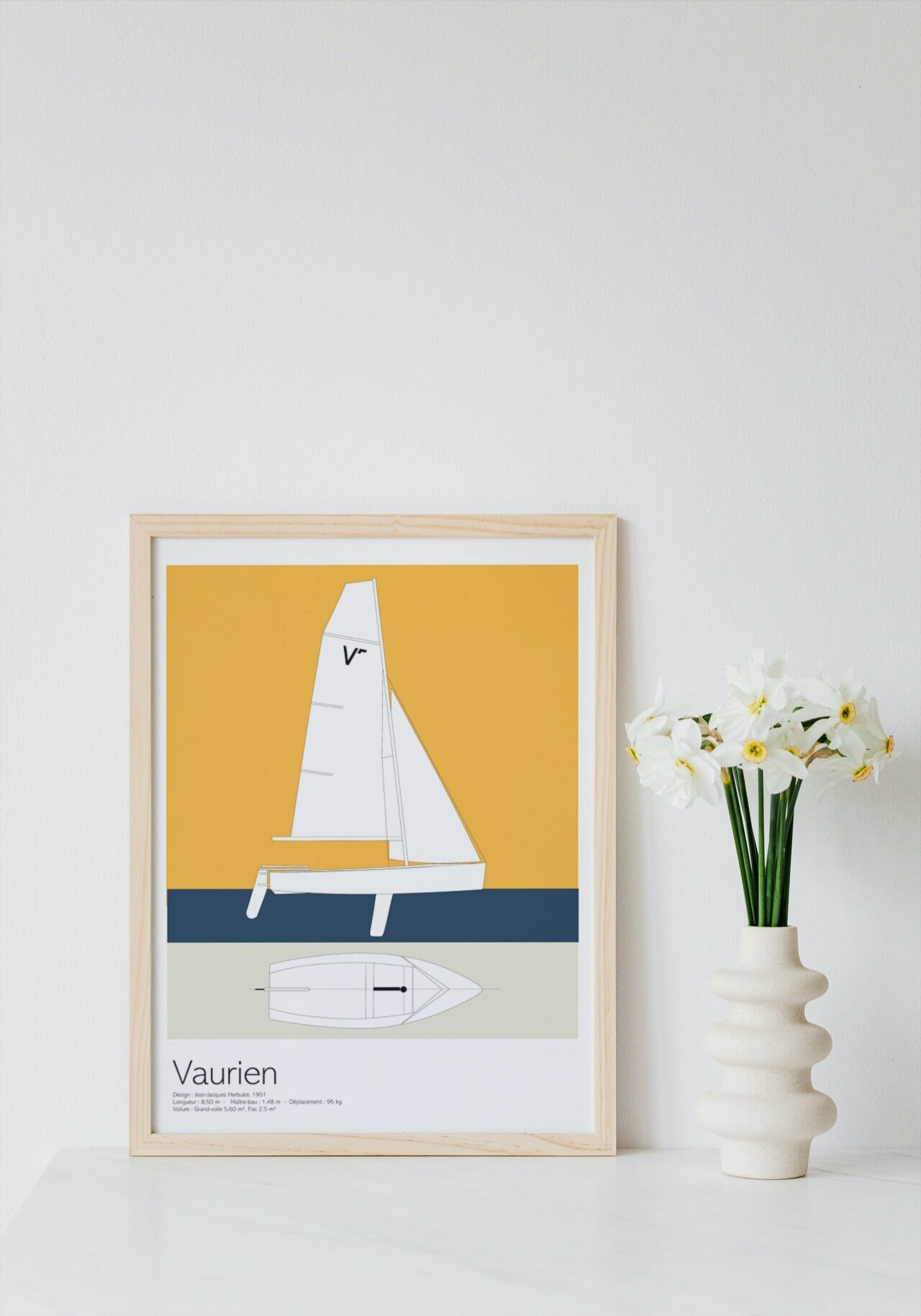 Affiche de Voilier Vintage Vaurien