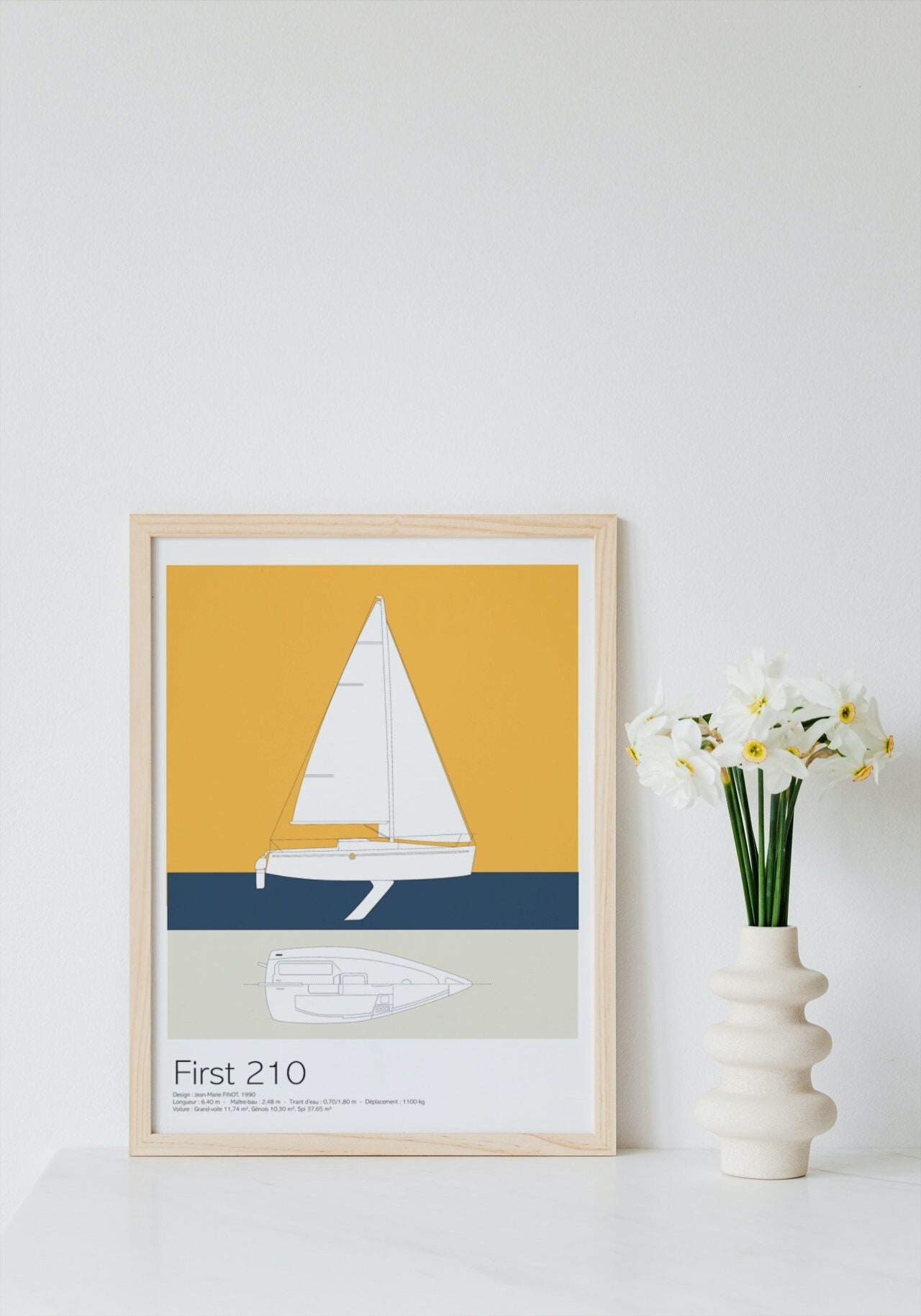 Affiche de Voilier Vintage First 211