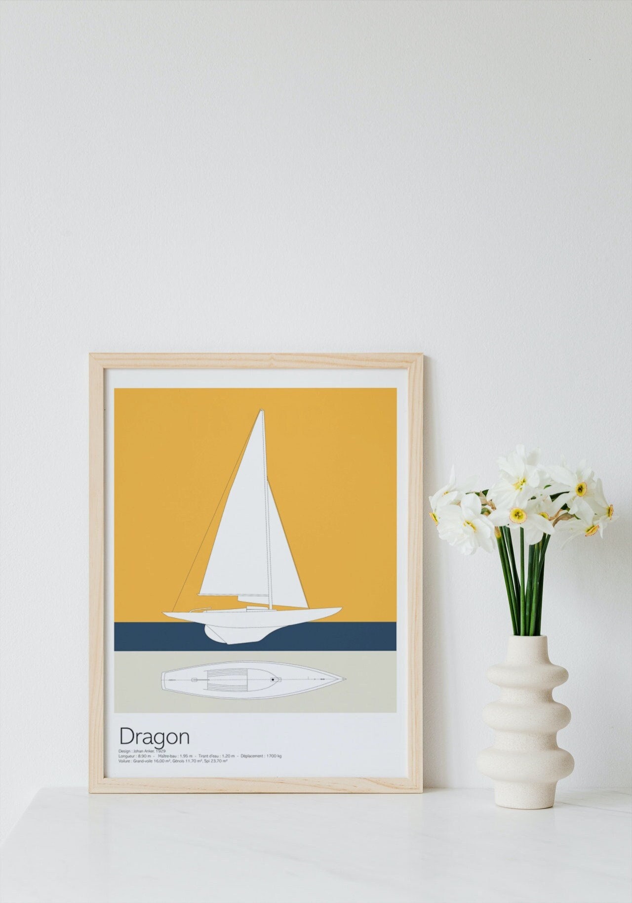 Affiche de Voilier Vintage Dragon