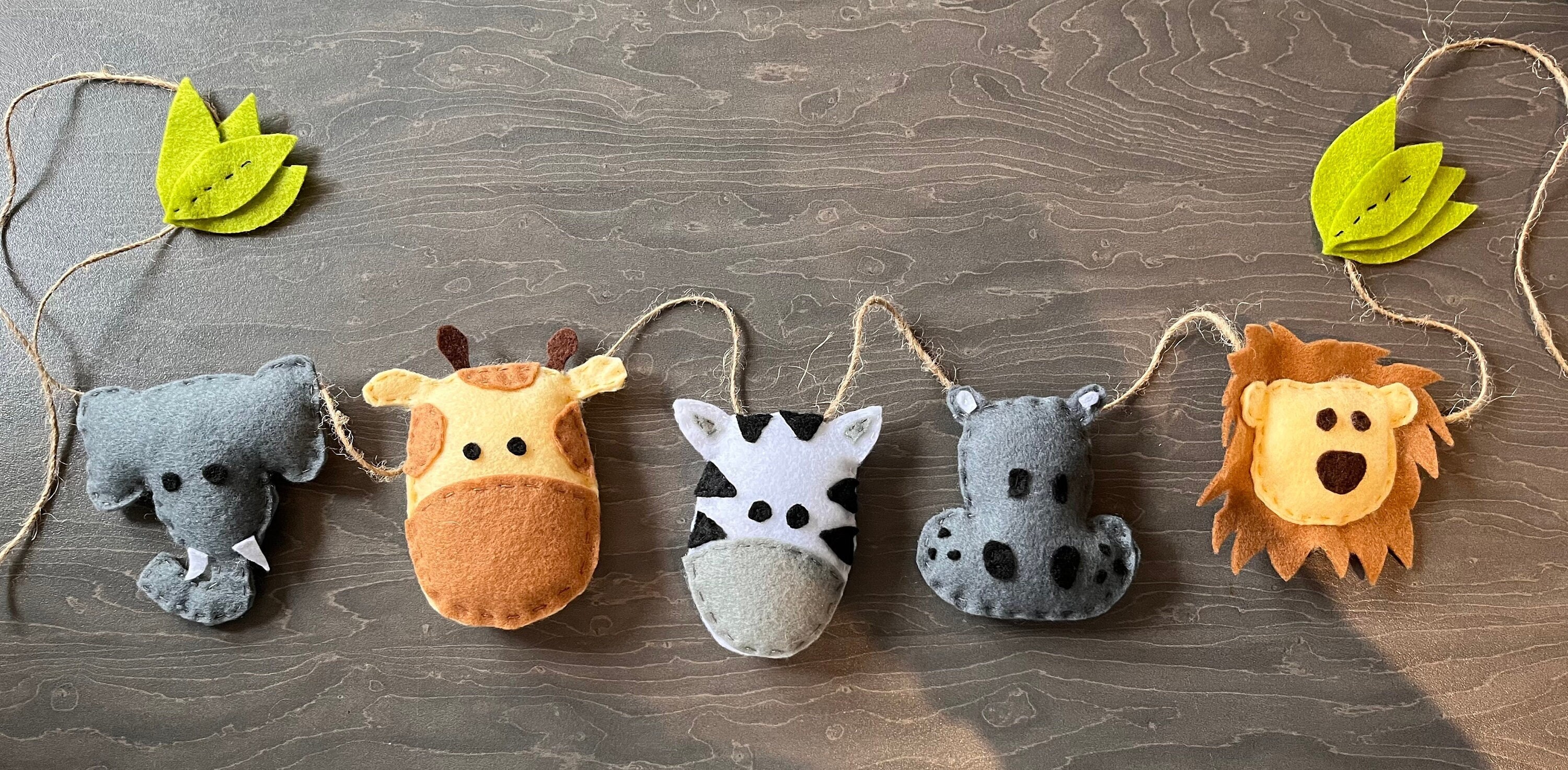 Felt Safari Animal Garland Etsy