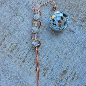 Disco Ball Plant Stake