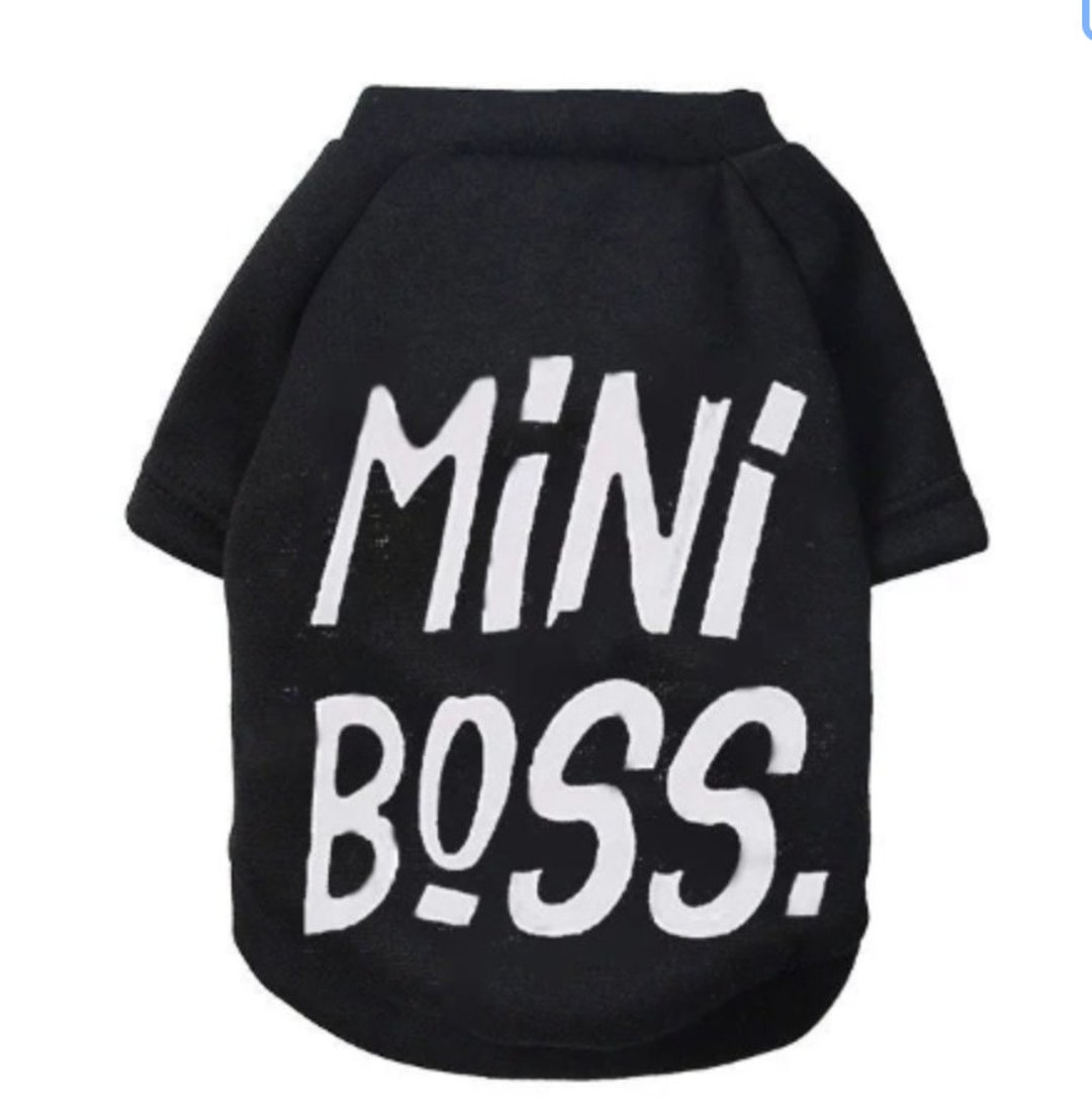 Mini Boss Sweater Custom Dog Sweater Custom Dog Shirt Pet Apparel Cat