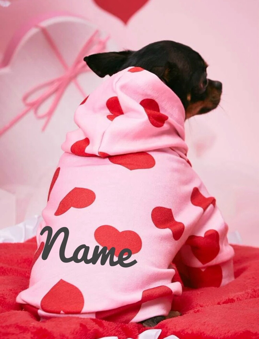 Blue Floral Amour Pet Dog Hoodie