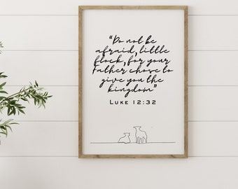 Little flock - Inspirational quote, digital download, instant, art, jpg, svg,scripture