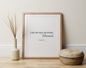 Inspirational Quote Art Print: Determined Scripture (Digital Download)