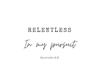 Relentless- Citation inspirante, téléchargement numérique, instantané, art, jpg, svg