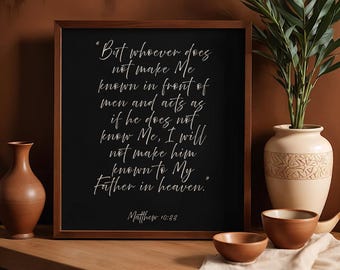 Matthew 10:33 Scripture Verse Inspirational, quote, Bible, Jpg, Instant download, svg