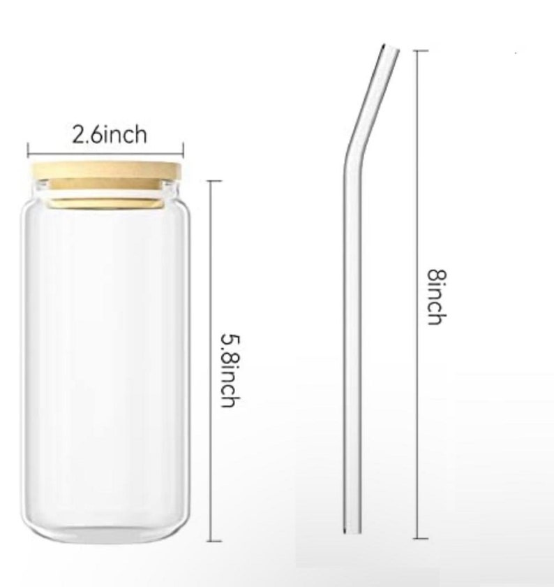 Panda Glass Cup: Iced Coffee Tumbler With Bamboo Lid & Straw - Etsy