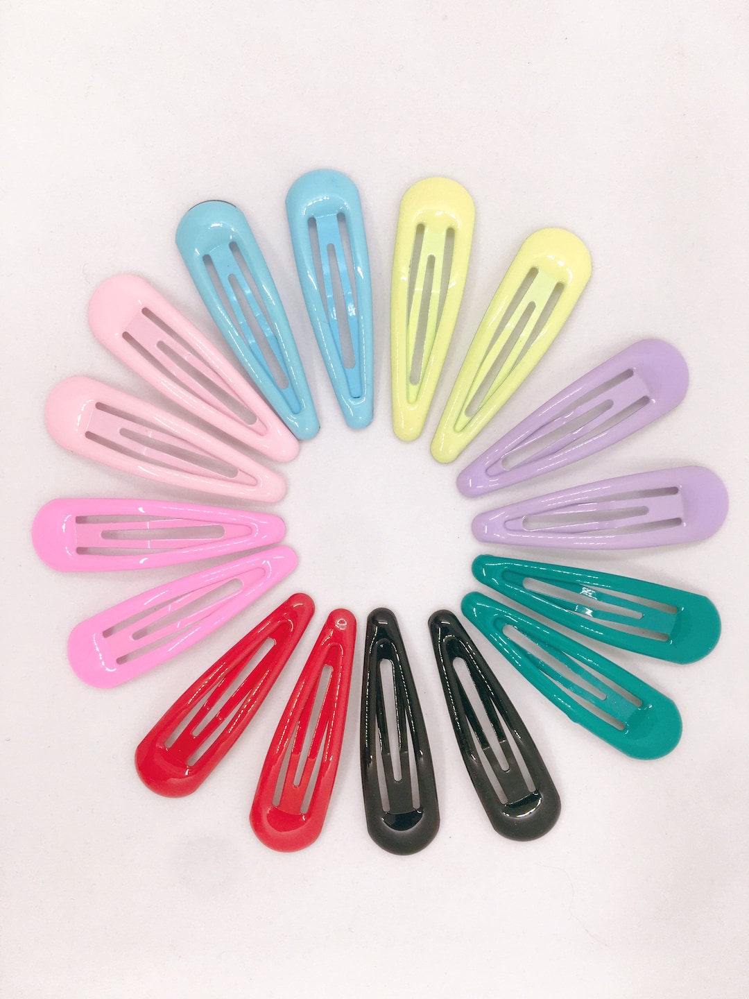 50MM Rainbow Hair Clips for Baby Girl Toddler Kids Girl Snap Hair Clips