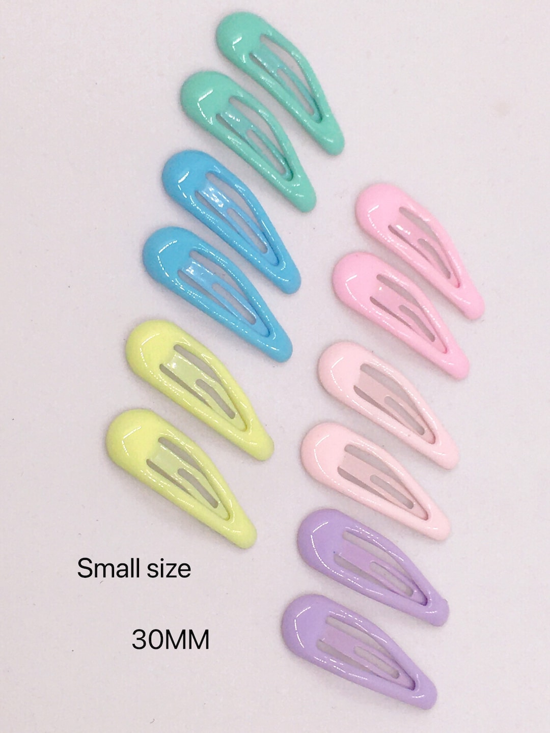 30MM Mini Size Rainbow Hair Clips Mini Snap Hair Clips Pastel Etsy