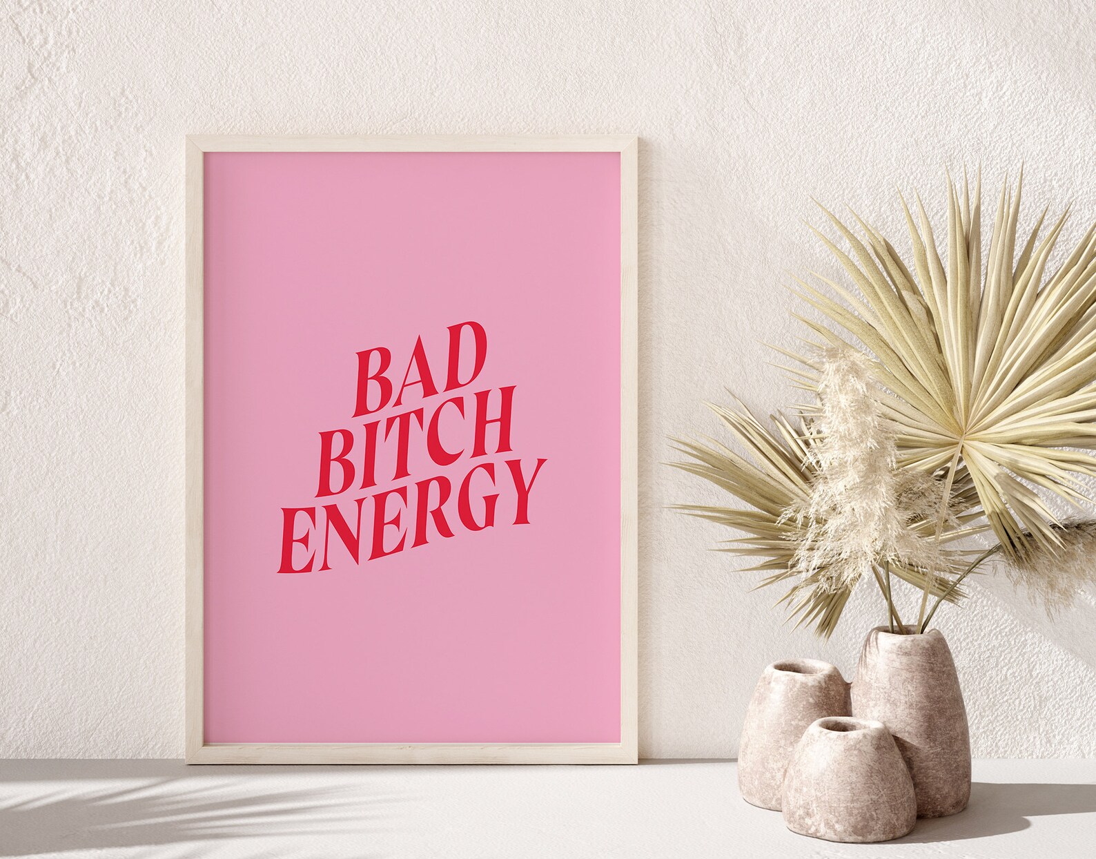 Bad Bitch Energy Printable Art Typography Wall Art Feminism - Etsy