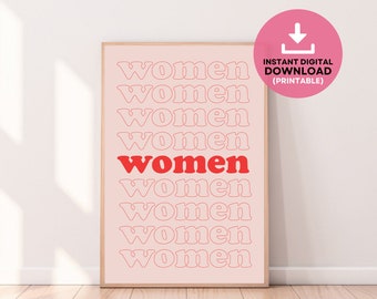 Feminist Printable Wall Art, Women Empowerment Decor (Digital Download)