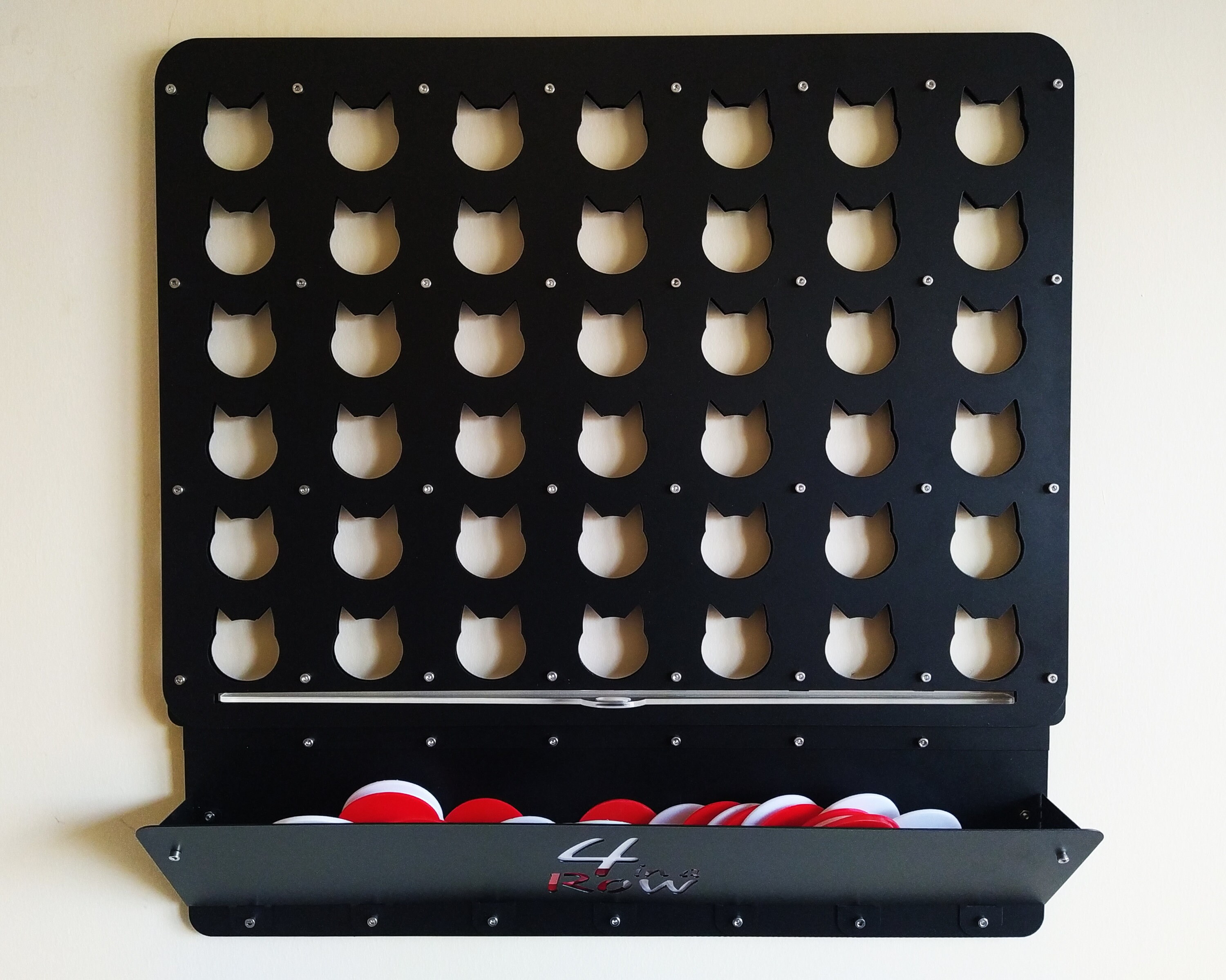 Connect 4 Cats on the Wall Metal Four in a Row Big Wall Game Etsy