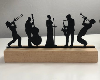 Jazz Band Shelf Decor, Bookshelf Decor, Modern Decor, Housewarming Gift, Home and Office Table Decor, Minimal Tabletop Decor, Farmhouse Deco
