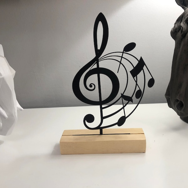 Music notes art, Music house decor Shelf Decor, Bookshelf Decor, Modern Decor, Housewarming Gift, Home and Office Table Decor, Music lovers