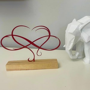 Infinity Herz Regal Dekor, Valentinstag Geschenk, Modernes Regal Dekor Home Office Dekor, Bücherregal Dekor, Modernes Dekor, Minimal Tabletop Dekor