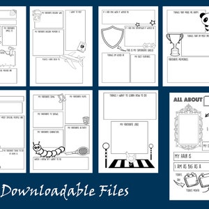 All About Me Printable Colouring Book - Memory Box My Life Kids Yearly Annual Questionnaire Keep Busy Booklet Keepsake Time Capsule