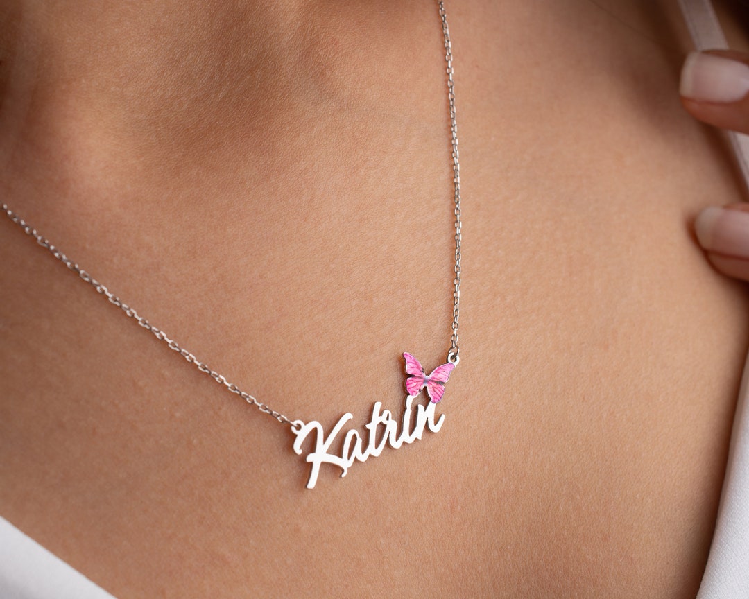 Butterfly name necklace Clearance