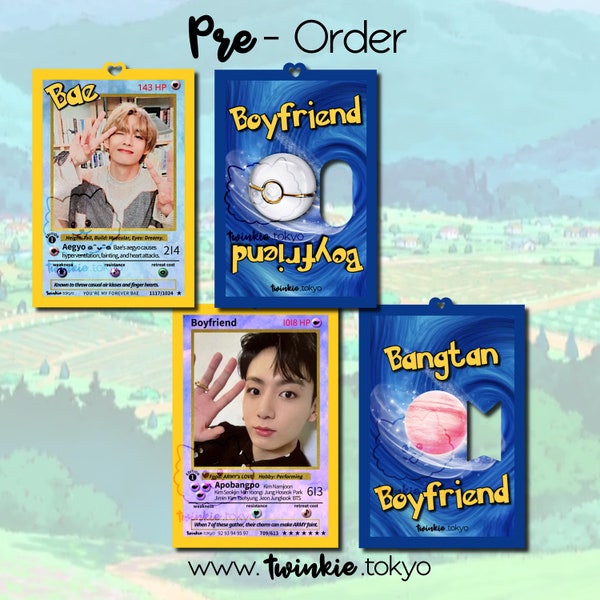 Boyfriend Pokémon Acrylic Photocard Holder [In Production] - pc KPop BTS Ateez Enhypen Seventeen Stray Kids TXT Stray Kids NCT