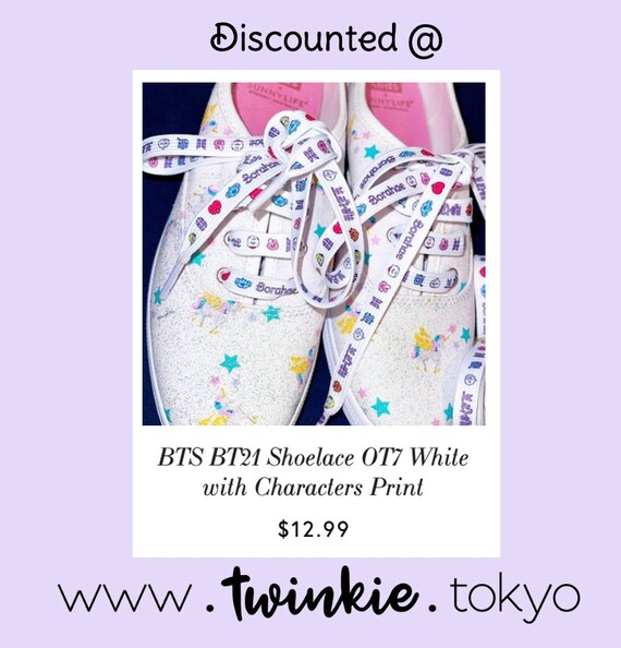 BTS borahae BT21 Shoelaces PTD Las 