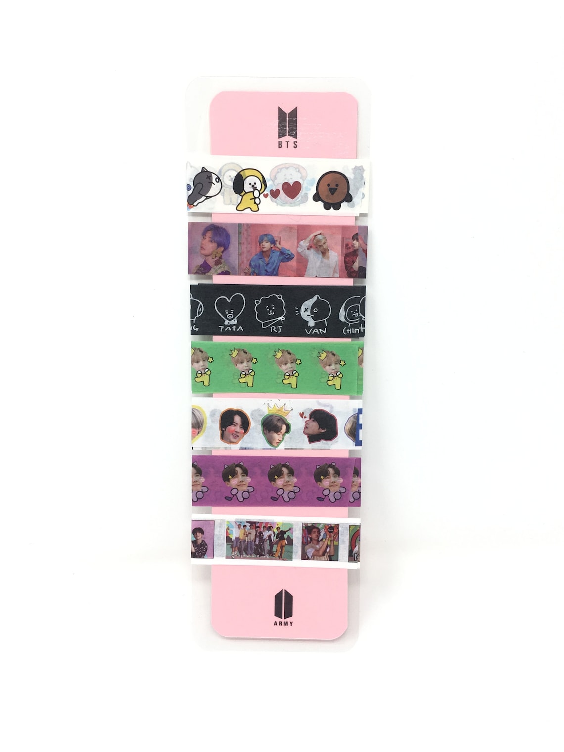 BTS Washi Tape 7 Design Set Sampler Bangtan Sonyeondan K-pop | Etsy