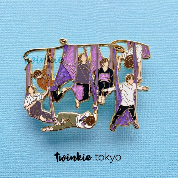 BTS Flying Yoga Pin Hard Enamel - RUN BTS Special