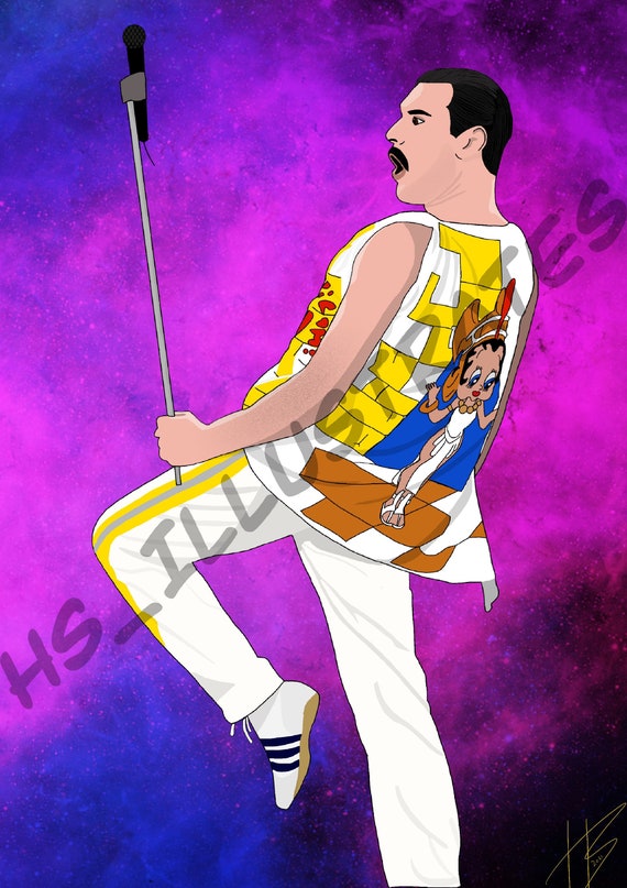 Freddie Mercury Illustration - Etsy