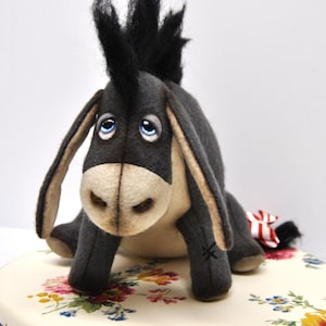 Âne doux, âne en peluche, âne fait main, lapin fait main, peluche faite main