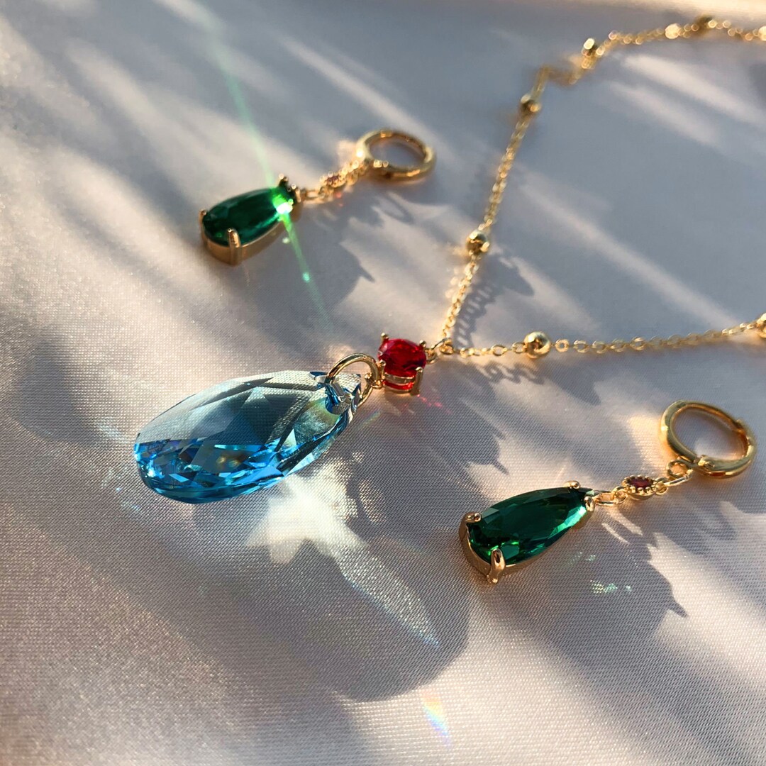 Howls Moving Castle a Set I Am Austrian Crystal Necklace I Am Howl