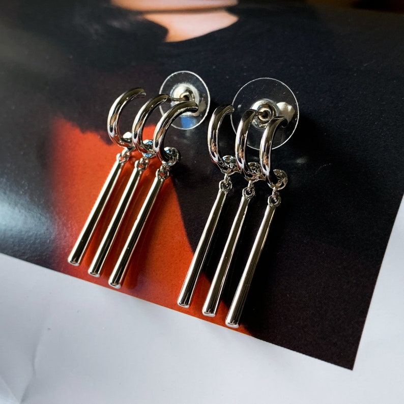 Boucles d'oreilles argent Zoro juste un piercing aiguille en argent hypoallergénique image 1