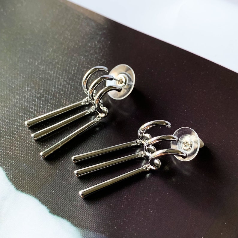 Boucles d'oreilles argent Zoro juste un piercing aiguille en argent hypoallergénique image 3