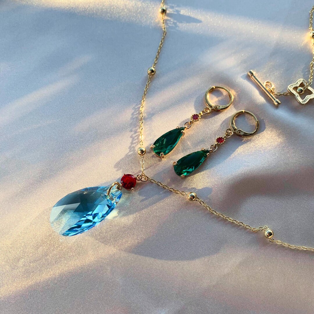 Howls Moving Castle a Set I Am Austrian Crystal Necklace I Am Howl