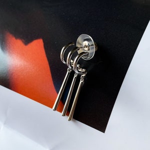 Boucles d'oreilles argent Zoro juste un piercing aiguille en argent hypoallergénique image 2