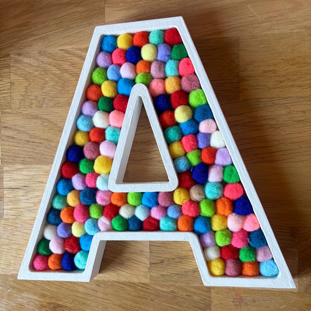 Fillable Letters Personalised Wooden Felt Fillable Letter | Nursery Decor | Custom ...