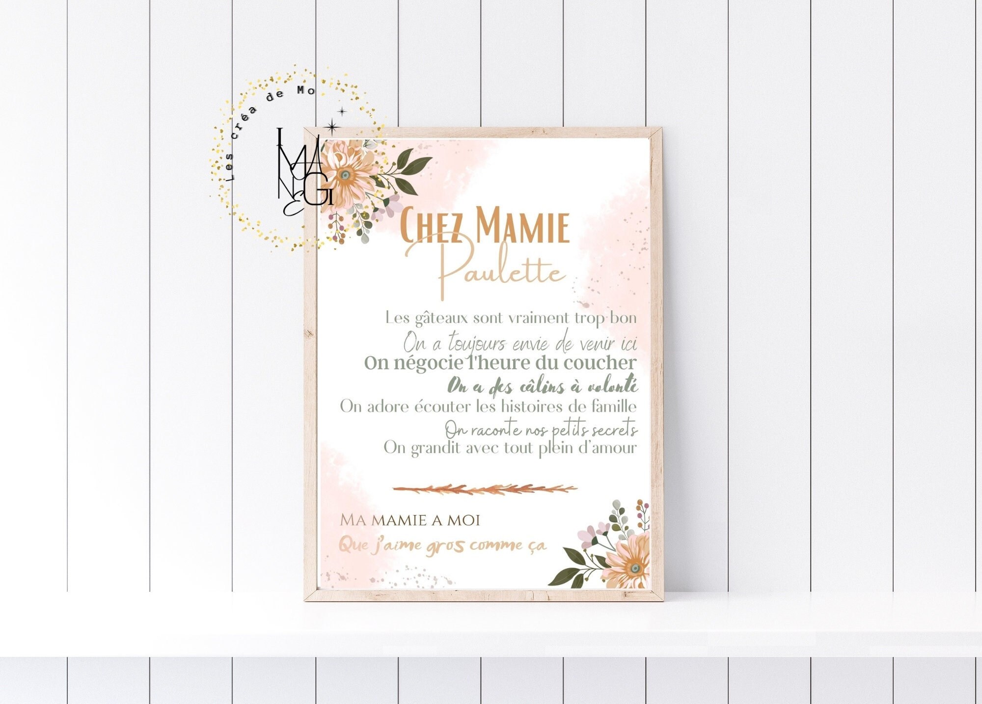 Affiche Cadeau Mamie | Affiche Mémé Grand Mère Fête Des Les Crea de Mo