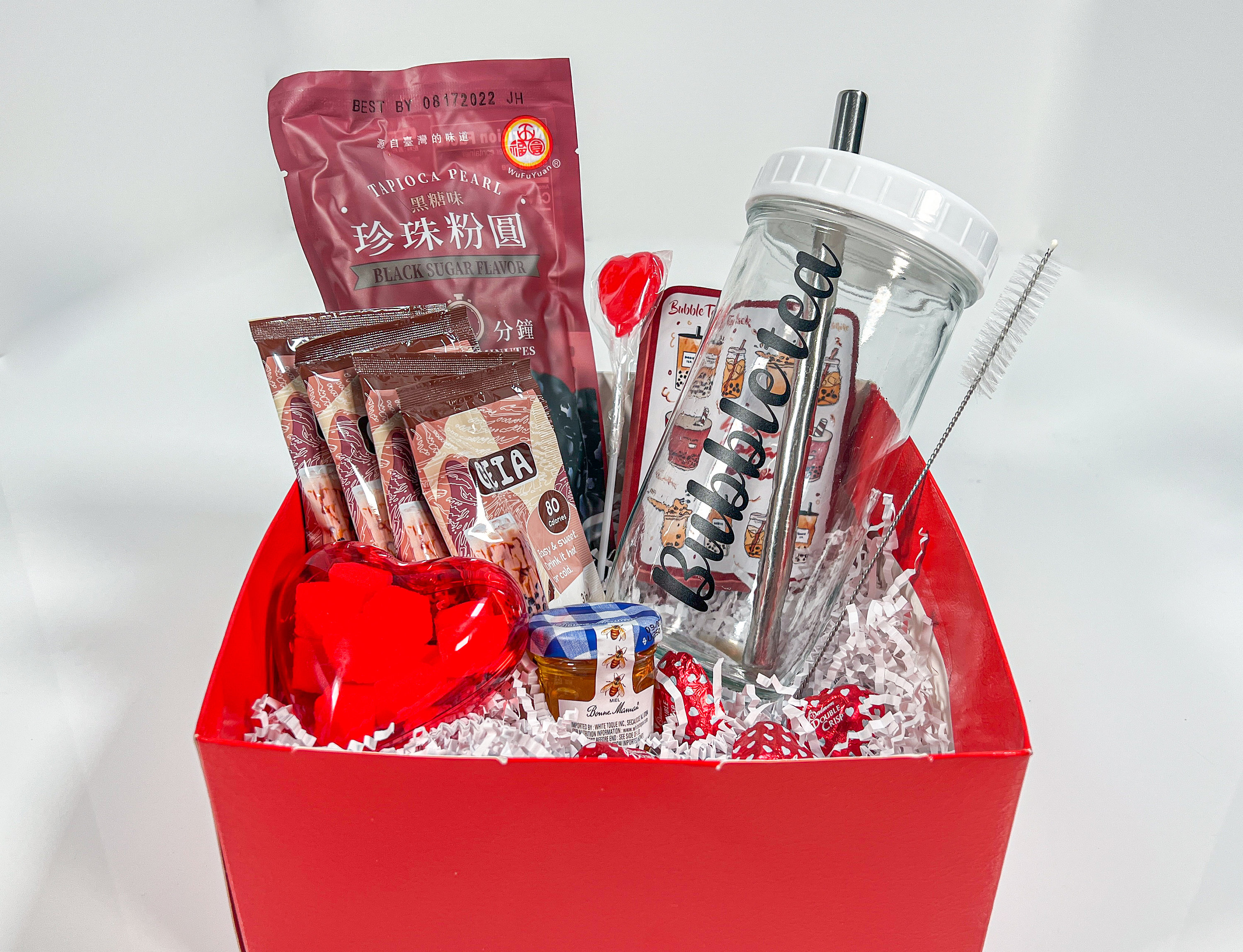Personalized Bubble Tea Gift Box San Valentine Etsy