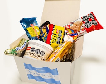 Argentina Snack Box: Alfajores, Dulce de Leche, Candie gift box