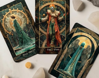 Lunar Cycle Tarot Deck: Vintage-Inspired Cards with Guidebook