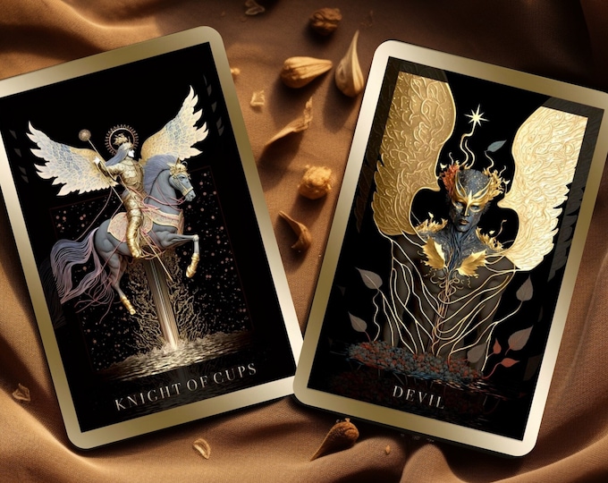 Golden Dream Tarot Deck: 78 Black & Gold Tarot Cards with Guidebook