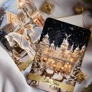 Baraja de Tarot Navideña con Guía y Bolsa: Tarot de Papá Noel