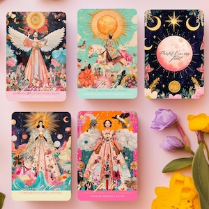 Baralho de Tarô para Iniciantes com Guia – Cartas de Tarô Estéticas em Tons Pastel Coloridos para Leituras Intuitivas, Tarô Pastel Visions