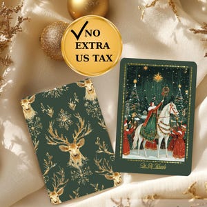 Jeu de tarot Murmures d'hiver avec guide : cartes de tarot sur le thème de Noël