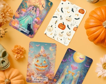 Pumpkin Glow Tarot Deck: Halloween Pastel Tarot Cards with Guidebook