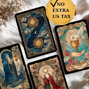 Antique Aurora Tarot Deck with Guidebook, Art Nouveau Tarot Cards