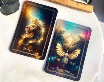 Jeu de tarots avec guide, Cartes de tarot, Jeu Oracle, Jeu de tarots pour débutants, Cartes de tarot à intelligence artificielle, Jeu de tarot Stardream