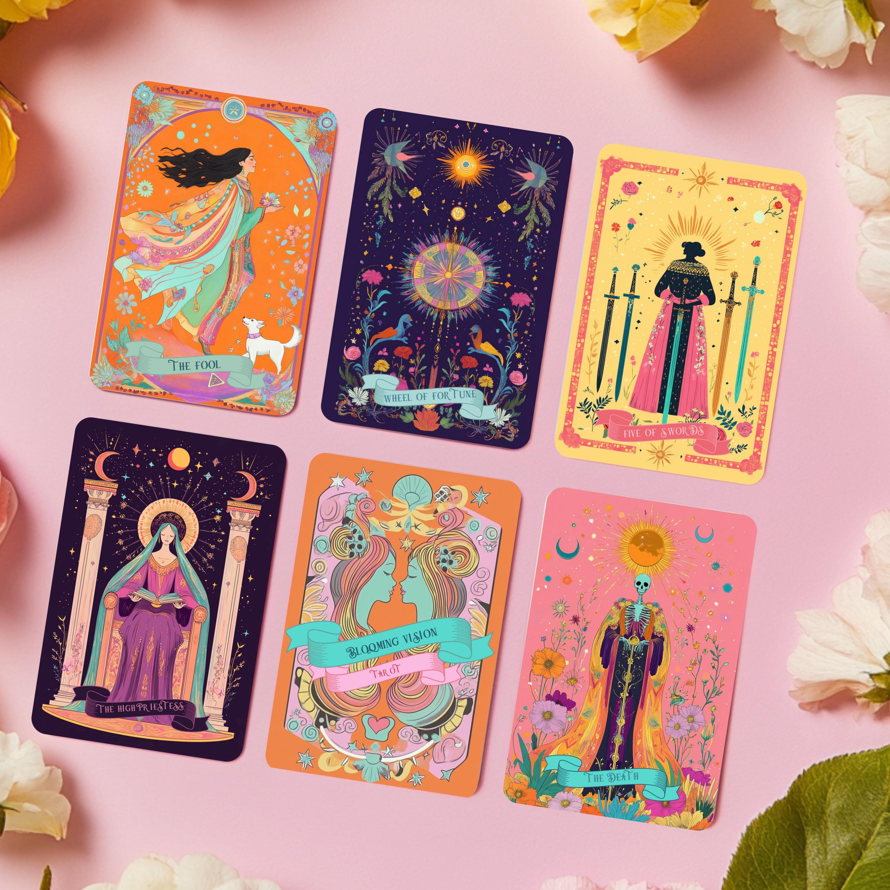 Flower tarot deck - Etsy 日本