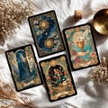 Antique Aurora Tarot Deck with Guidebook, Art Nouveau Tarot Cards