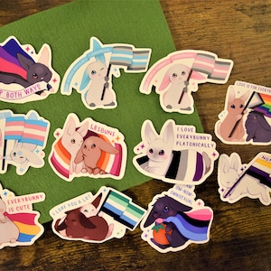 LGBTQ+ Pride Bunnies | Weatherproof Vinyl Stickers